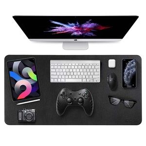 NEW - EMINTA Dual Sided Desk Pad, (Classical Black, 31.5" x 15.7")